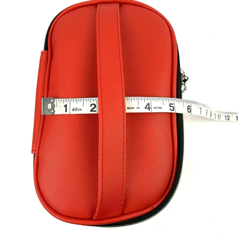 Marc Tetro Westie Cosmetic Case Red Faux Leather Large West Highland Dog NEW
